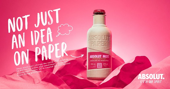 Absolut Vodka Paper Bottle by Paboco