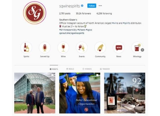 Southern Glazer’s Social Media managed by DRAM