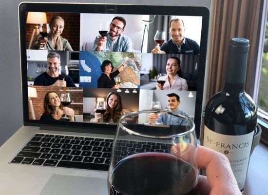 Virtual Wine Tasting held by St. Francis Winery